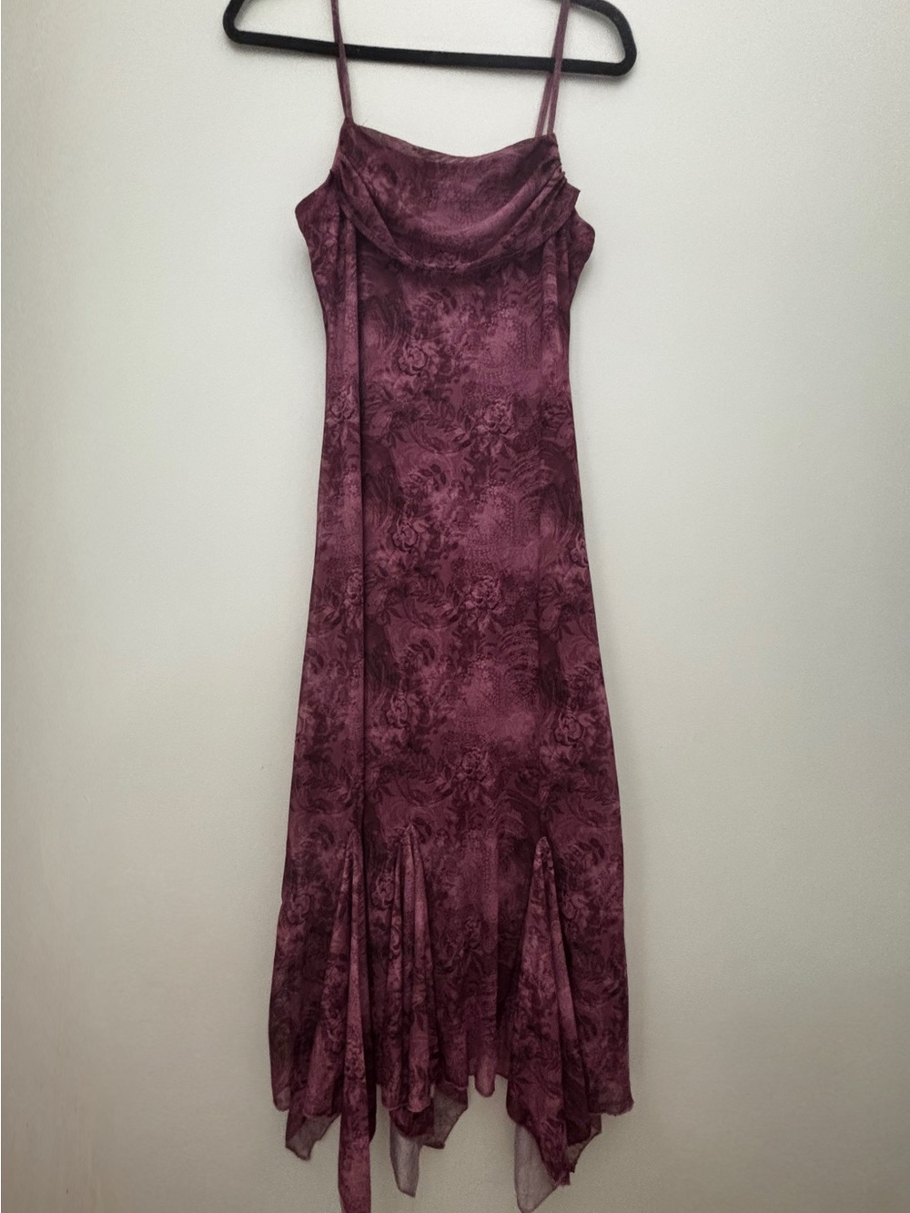 Slip Midi Dress in Deep Mauve - Women's Spaghetti Strap Dress